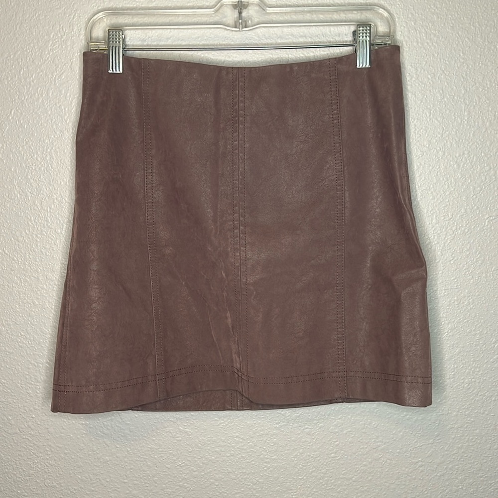 Free People Modern Femme Miniskirt Taupe Size 8